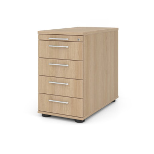 Optizen Caisson à tiroirs profondeur 80 cm Londonien Blanc, gris, érable, hêtre, chêne, chêne ambré, noyer ou graphite