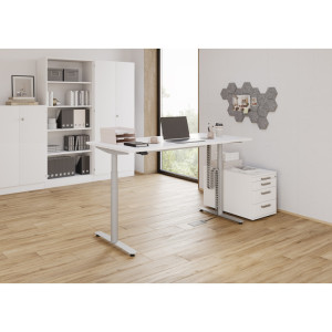 Optizen Etagère de bureau H 200 cm Londonien Blanc, gris, érable, hêtre ou noyer