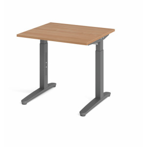 Optizen Bureau assis-debout réglable en hauteur Naomi Blanc, gris, érable, hêtre, chêne, chêne ambré, noyer ou graphite