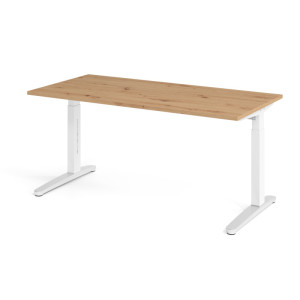 Optizen Bureau assis-debout réglable en hauteur Naomi Blanc, gris, érable, hêtre, chêne, chêne ambré, noyer ou graphite