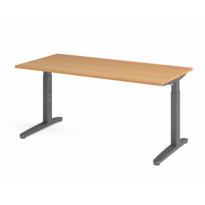 Optizen Bureau assis-debout réglable en hauteur Naomi Blanc, gris, érable, hêtre, chêne, chêne ambré, noyer ou graphite