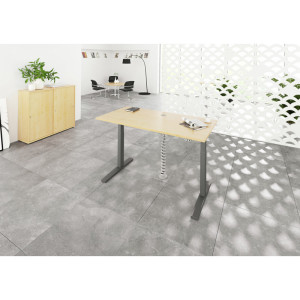 Optizen Bureau assis-debout électrique Ezra Blanc, gris, érable, hêtre, chêne, chêne ambré, noyer ou graphite