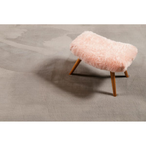 Deladeco Tapis shaggy rectangle uni Alice Esprit Argenté  70x140
