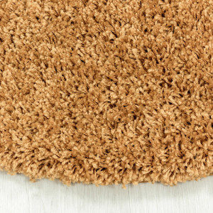 Deladeco Tapis shaggy uni rond Gadol