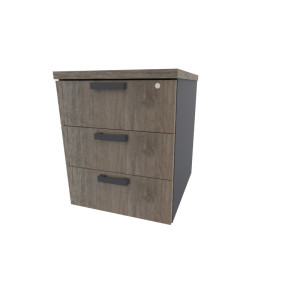 Leaderburo Caisson de bureau mobile 3 tiroirs Opaline Graphite, argent, blanc, gris, hêtre, chêne moyen, acacia clair, acacia foncé, chêne veiné ou