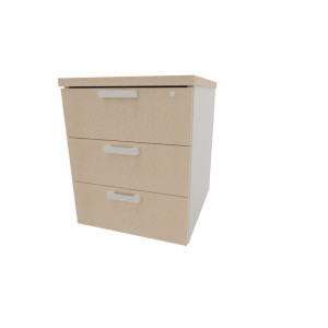 Leaderburo Caisson de bureau mobile 3 tiroirs Opaline Graphite, argent, blanc, gris, hêtre, chêne moyen, acacia clair, acacia foncé, chêne veiné ou