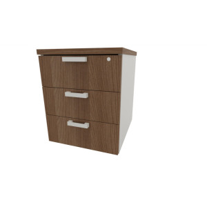 Leaderburo Caisson de bureau mobile 3 tiroirs Opaline Graphite, argent, blanc, gris, hêtre, chêne moyen, acacia clair, acacia foncé, chêne veiné ou