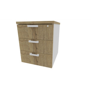 Leaderburo Caisson de bureau mobile 3 tiroirs Opaline Graphite, argent, blanc, gris, hêtre, chêne moyen, acacia clair, acacia foncé, chêne veiné ou