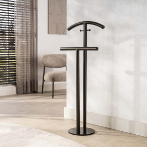 Vivabita Valet de nuit industriel en métal bronze Luna Bronze