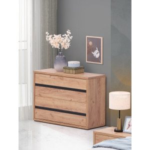 Deladeco Commode contemporaine chêne français Erwan Chêne français