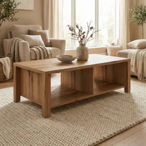 Deladeco Table basse contemporaine chêne etna Bonno Chêne etna