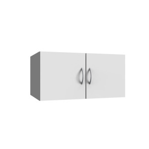 Deladeco Surmeuble 2 portes blanc profondeur 54 cm Jesy Blanc