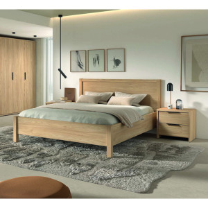 Deladeco Lit adulte contemporain coloris acacia Gladys Acacia