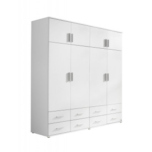 Exodecor Armoire contemporaine 181 cm Jamie Blanc