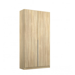 Exodecor Armoire adulte contemporaine 91 cm Detroit Blanc ou chêne