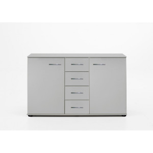 Deladeco Commode contemporaine 130 cm Marlene Blanc