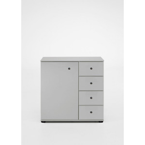 Deladeco Commode contemporaine 81 cm Omalay Blanc