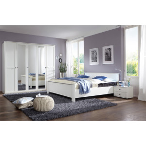 Deladeco Chambre adulte contemporaine Omalay I Blanc