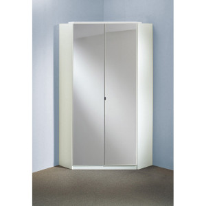 Armoire d'angle contemporaine Telma I Blanc