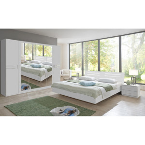 Deladeco Chambre adulte contemporaine Janane Blanc