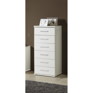 Deladeco Chiffonnier contemporain Begonia Blanc ou chêne