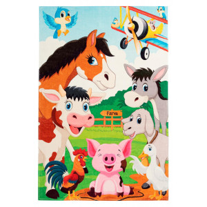 Deladeco Tapis multicolore pour enfant rectangle Elliot