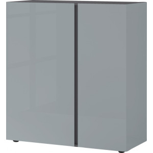 Vivabita Meuble de rangement moderne 94 cm Tessa Gris