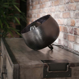 Vivabita Lampe à poser industrielle en métal noir Louis Noir