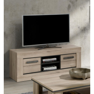 Sublimera Meuble TV contemporain chêne clair Willy Chêne