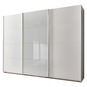 Deladeco Armoire adulte moderne Cassel I Blanc ou graphite