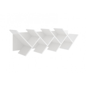 Deladeco Etagère murale contemporaine Hanovre Blanc, chêne/noir ou chêne