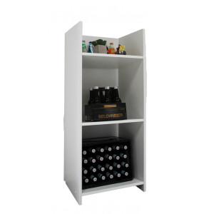 Deladeco Range bouteilles contemporain blanc Evora Blanc