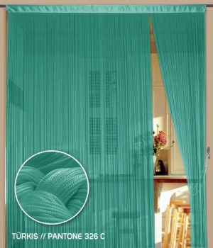 Fadenvorhang 150 cm x 500 cm (BxH) t&uuml;rkis