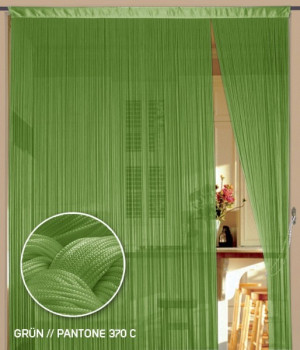 Fadenvorhang 90 cm x 240 cm (BxH) gr&uuml;n