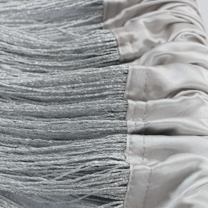 Fadenvorhang 150 cm x 300 cm silber gl&auml;nzend (BxH)