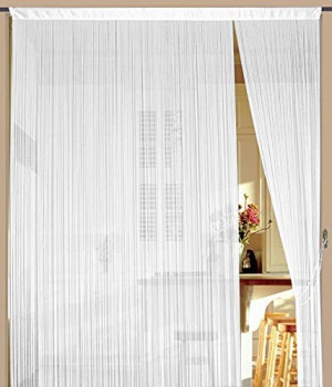 Fadenvorhang 90 cm x 200 cm, wei&szlig; (BxH)