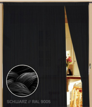 Fadenvorhang 300 cm x 400 cm (BxH) schwarz