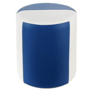 Sitzhocker 2-farbig wei&szlig;-blau &Oslash;34 x 44cm