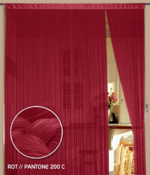 Fadenvorhang 150 cm x 300 cm (BxH) rot