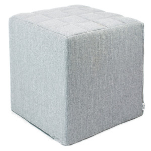 Sitzw&uuml;rfel Kaikoon Silber Stoffbezug 40 cm x 40 cm x 45 cm