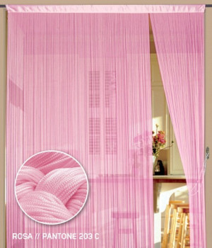 Fadenvorhang 150 cm x 500 cm (BxH) rosa
