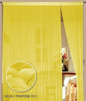 Fadenvorhang 150 cm x 500 cm (BxH) gelb