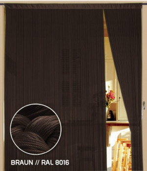 Fadenvorhang 150 cm x 300 cm (BxH) braun