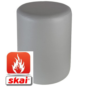 Sitzhocker platin grau B1 schwer entflammbar
