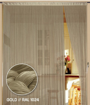 Fadenvorhang 90 cm x 240 cm (BxH) gold