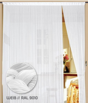 Fadenvorhang 400 cm x 200 cm (BxH) wei&szlig;