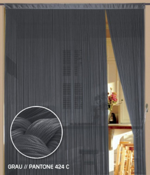 Fadenvorhang 150 cm x 700 cm (BxH) grau