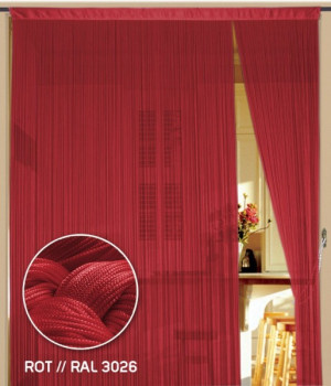 Fadenvorhang 90 cm x 240 cm (BxH) rot