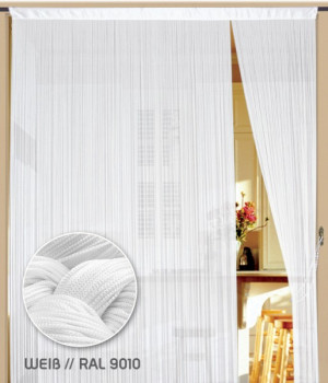 Fadenvorhang 90 cm x 240 cm (BxH) wei&szlig;