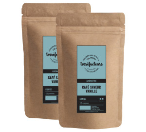 Les Petits Torréfacteurs - Vanille Aromatisierte Kaffeebohnen 125 G X 2 - MaxiCoffee